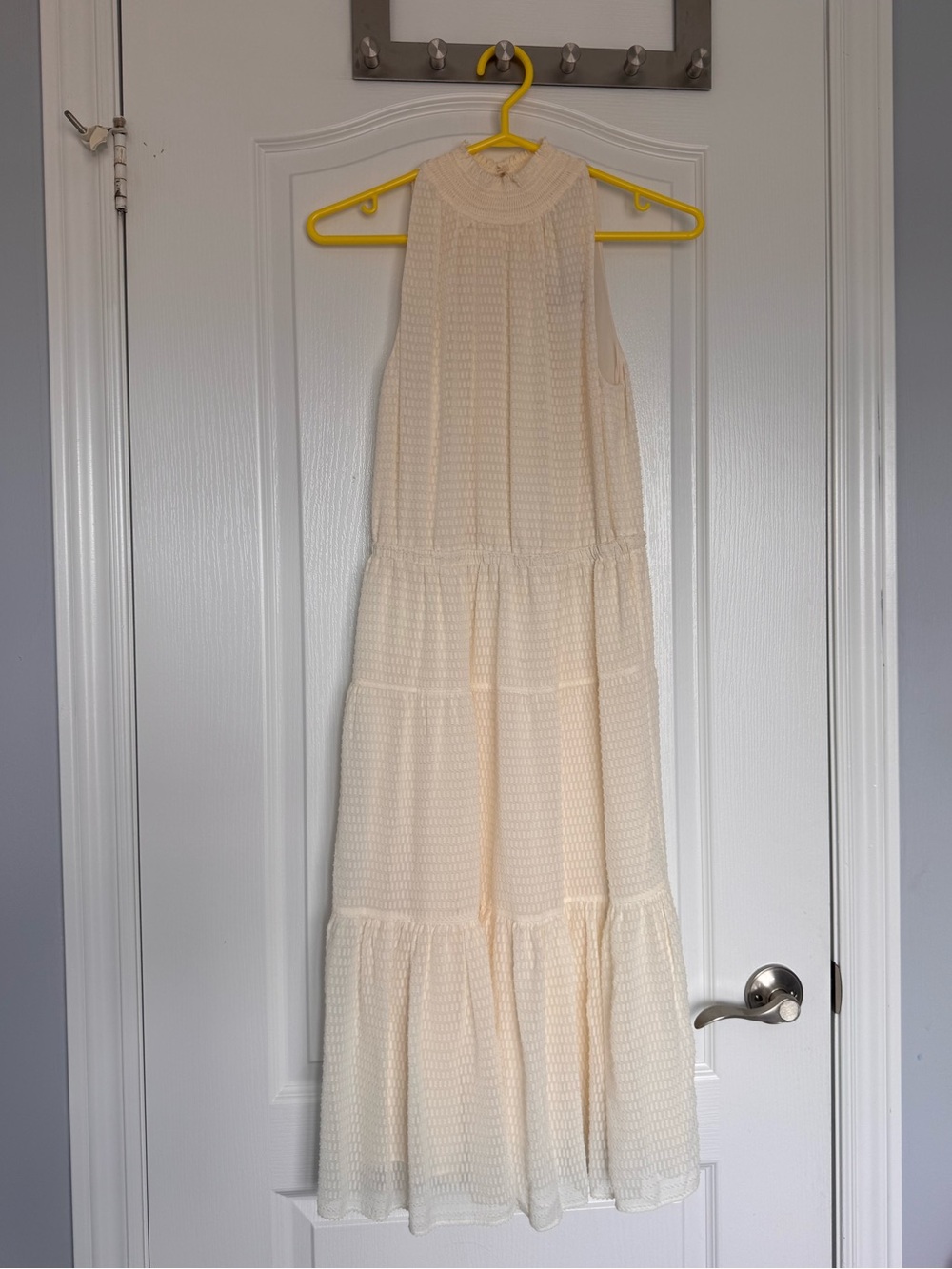 Michael Kors Cream Halter-Tiered Maxi Dress